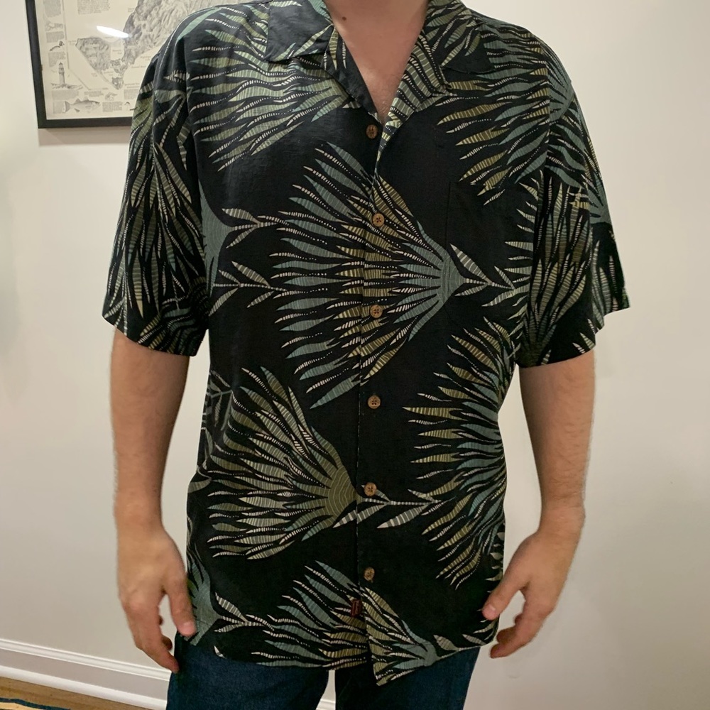 Tommy Bahama Silk Hawaiian Shirt Size L